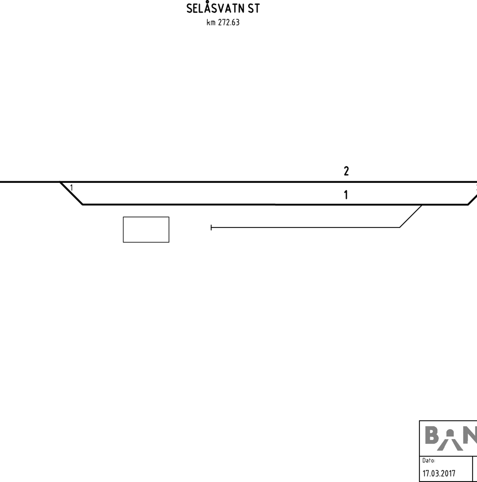 Track plan Selåsvatn station