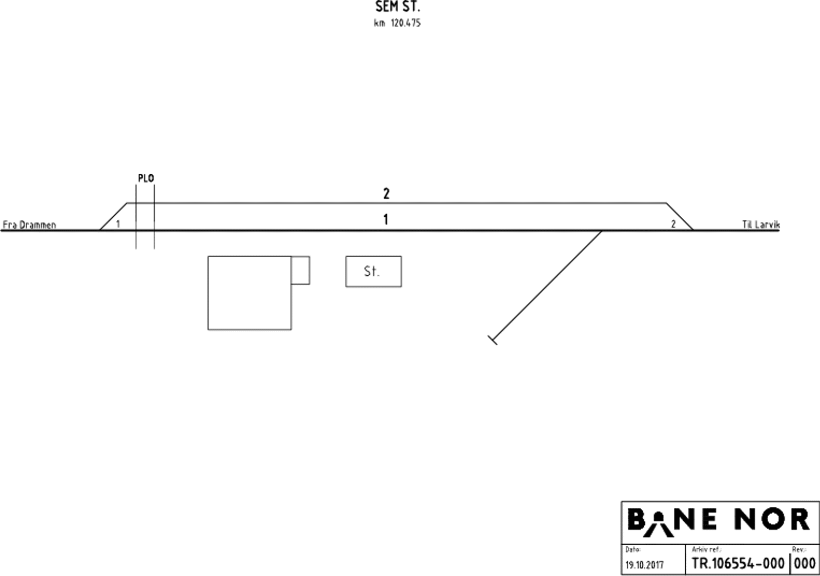 Sporplan Sem stasjon