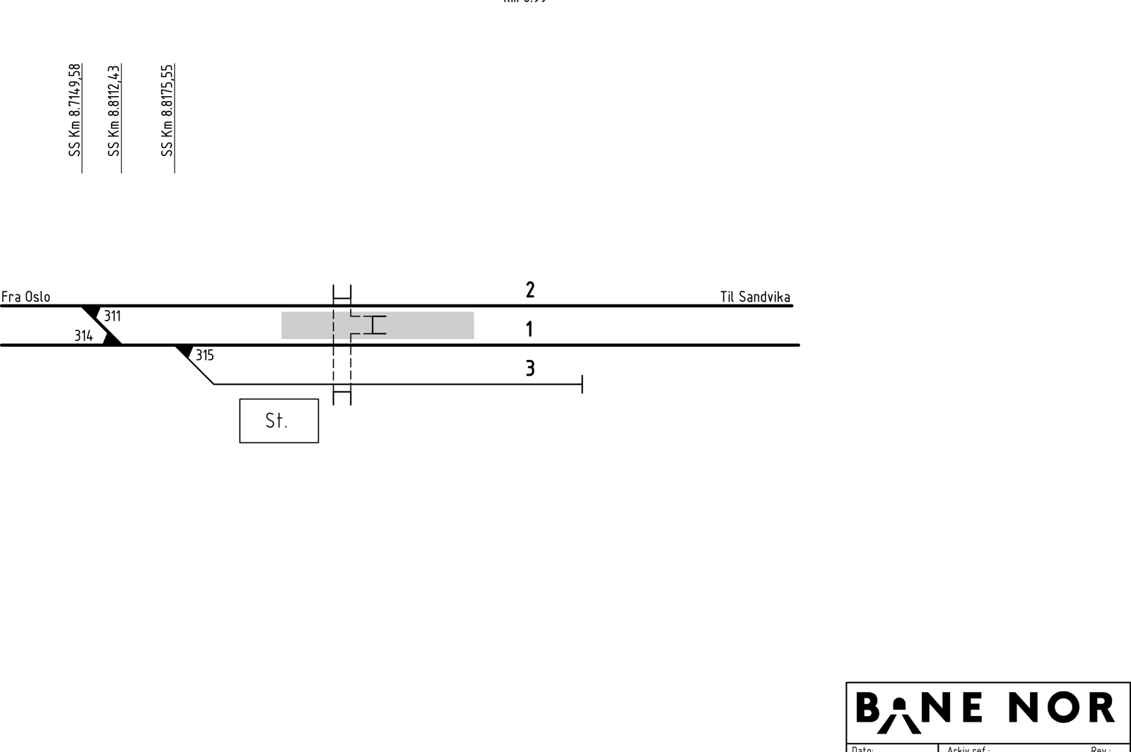 Track plan Stabekk station