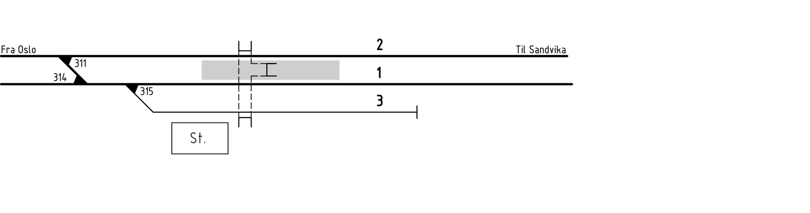 Track plan Stabekk station
