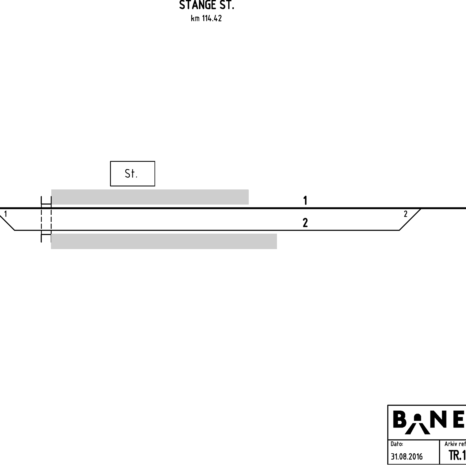 Track plan Stange station