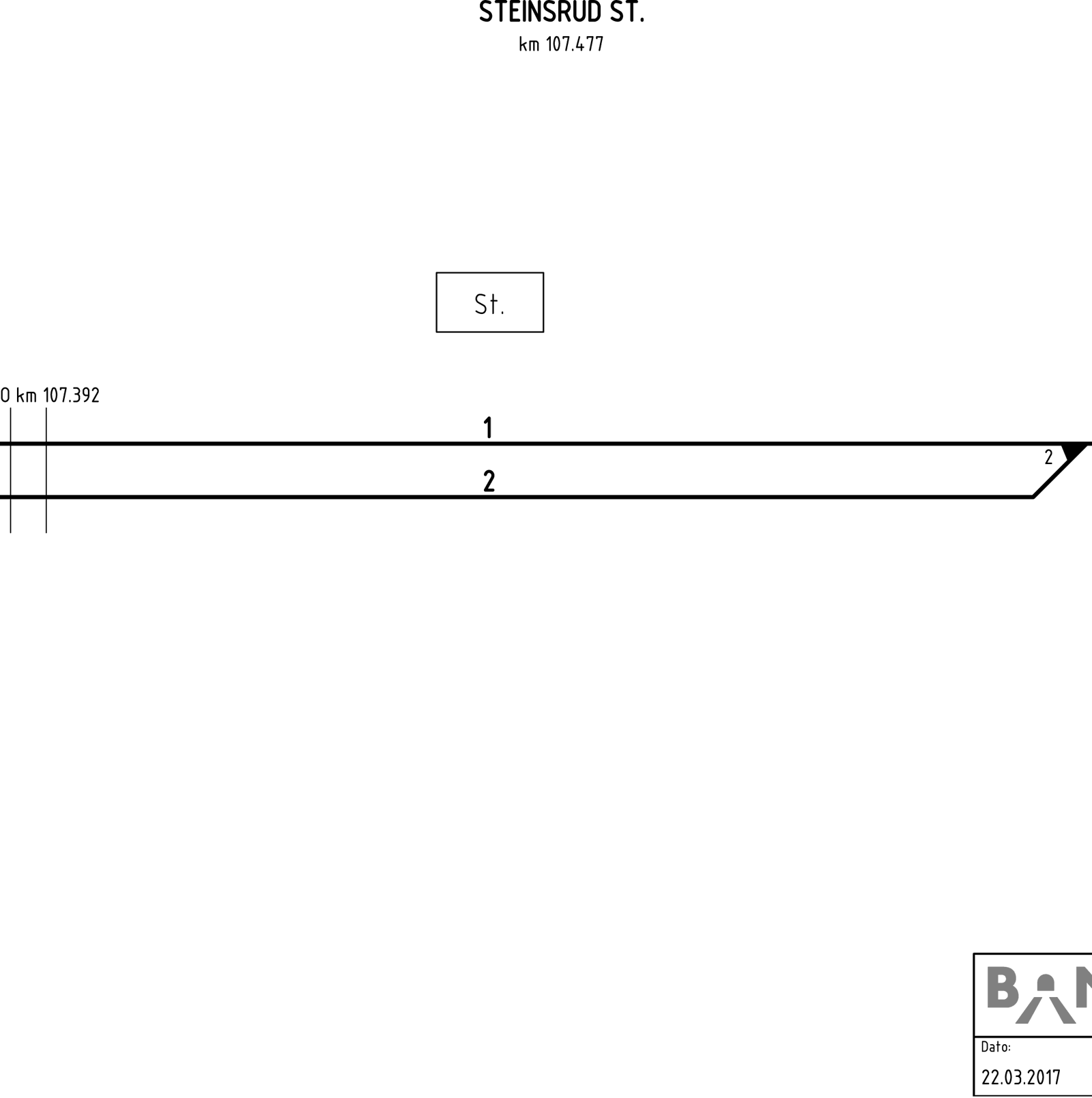 Track plan Steinsrud station