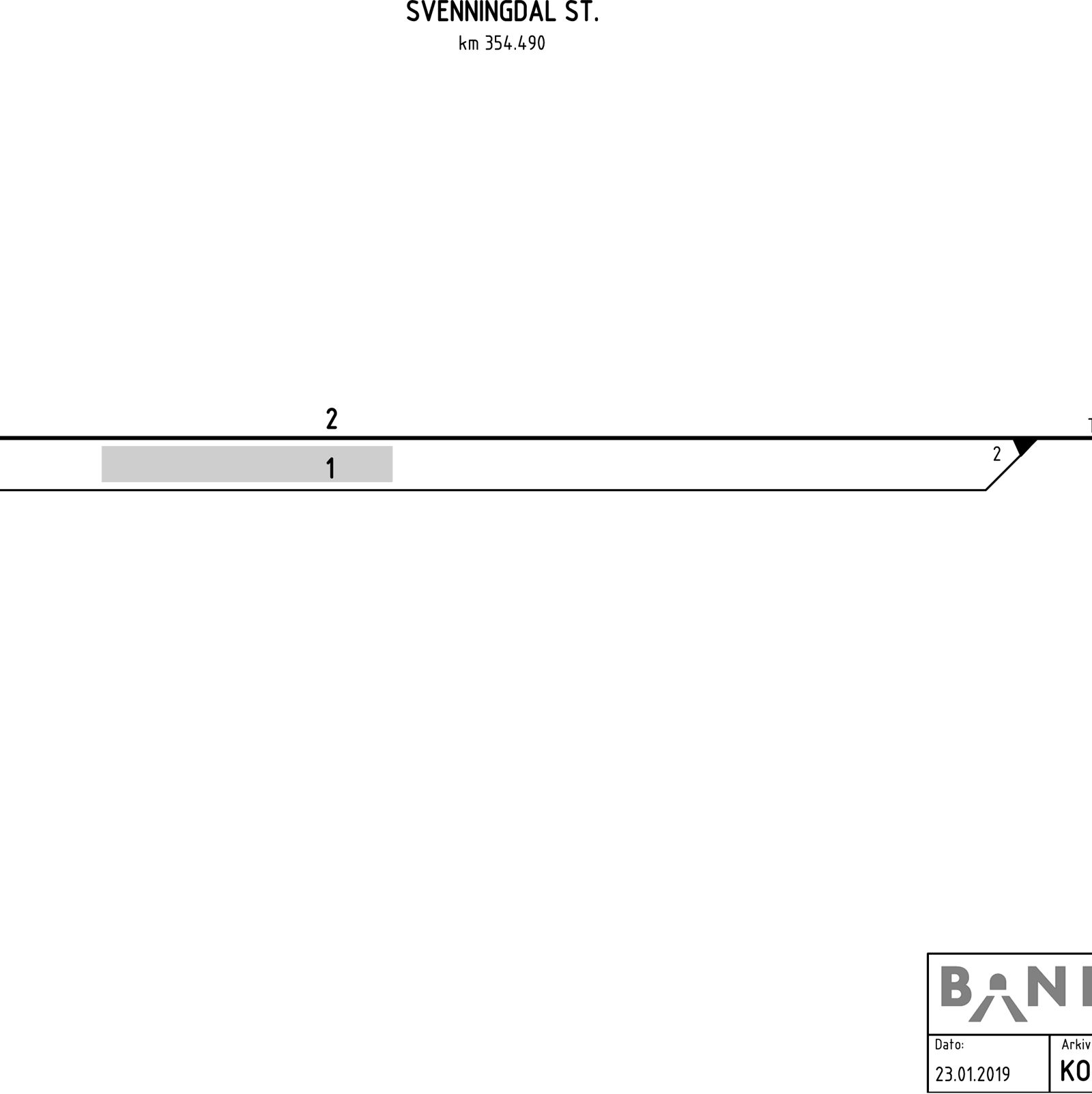Track plan Svenningdal station