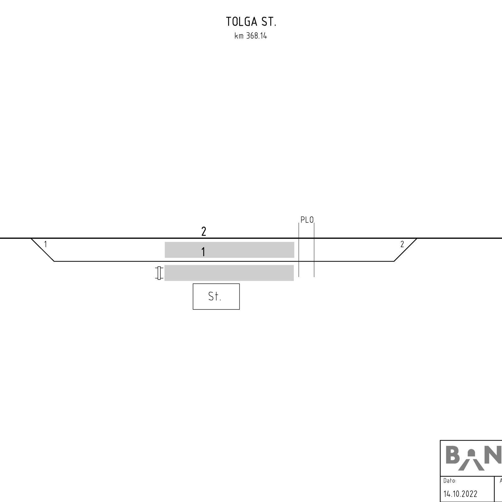 Track plan Tolga station