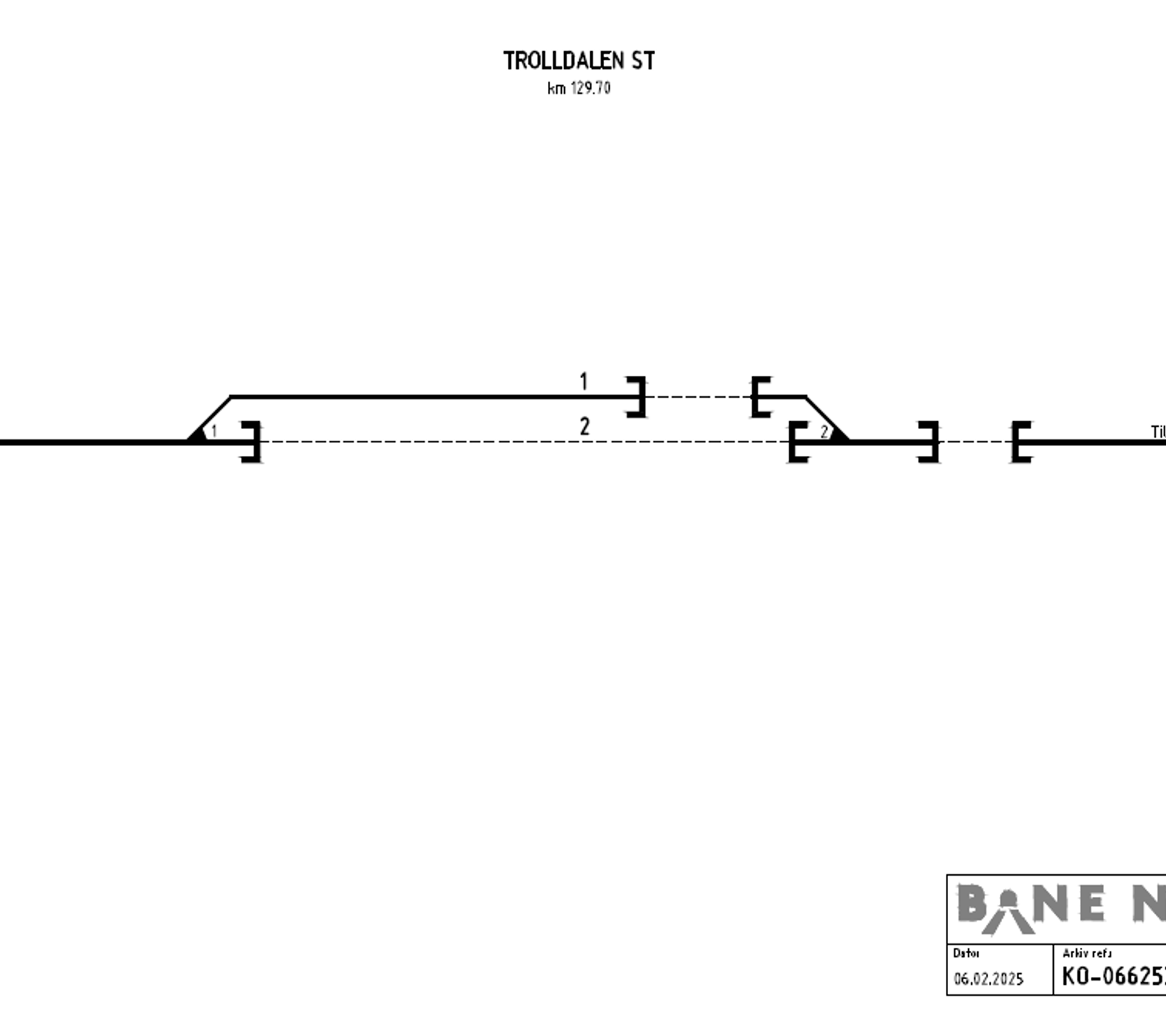 Track plan Trolldalen station