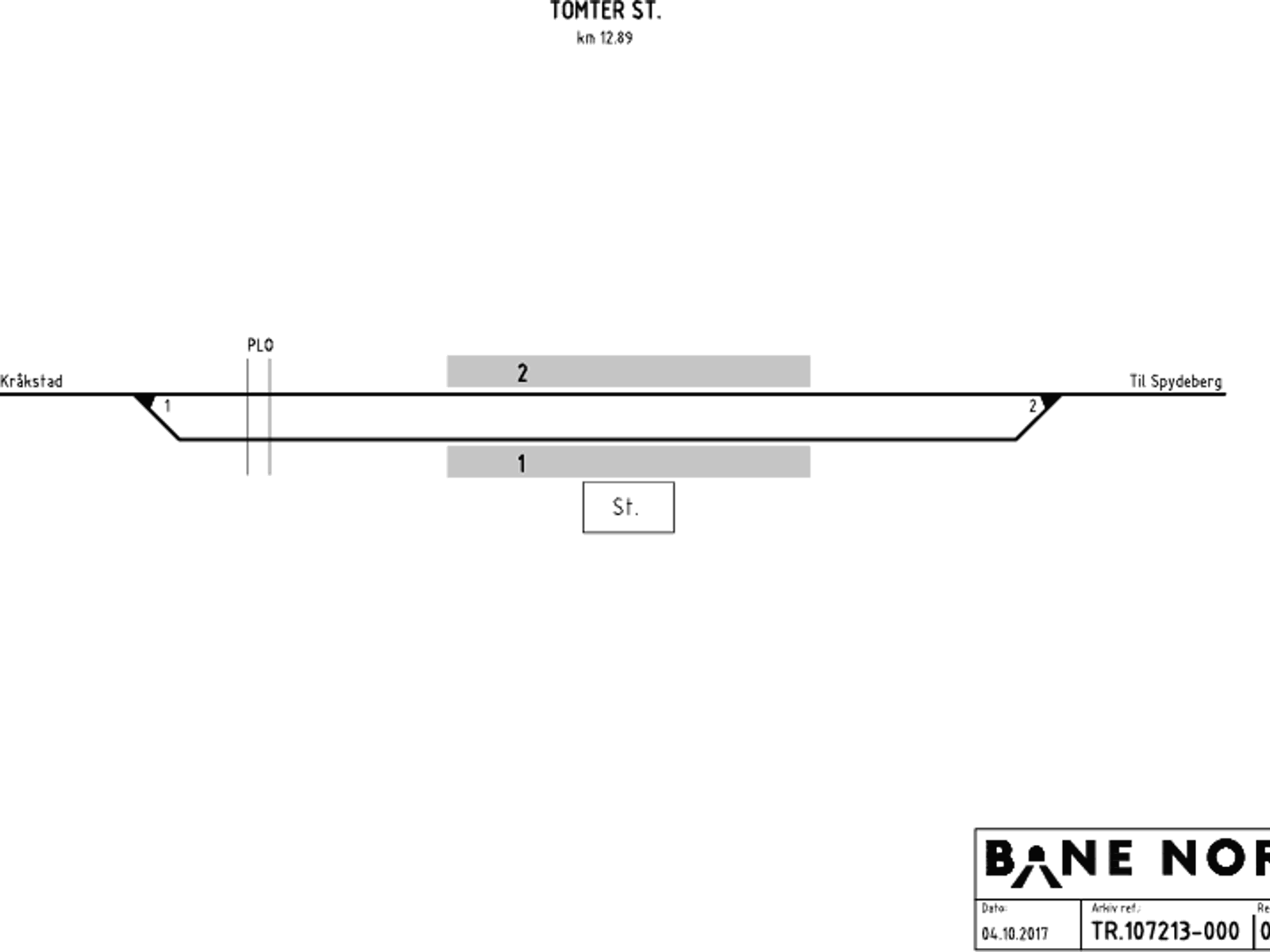 Track plan Tomter station