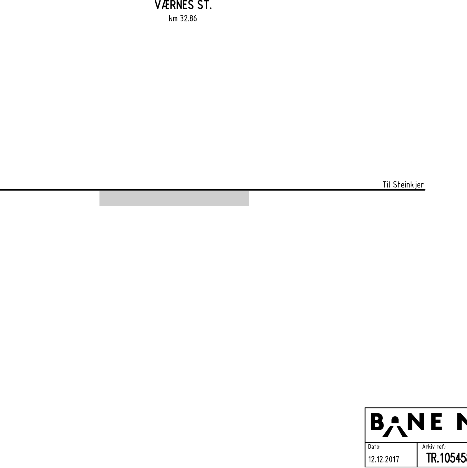 Track plan Trondheim lufthavn Værnes station