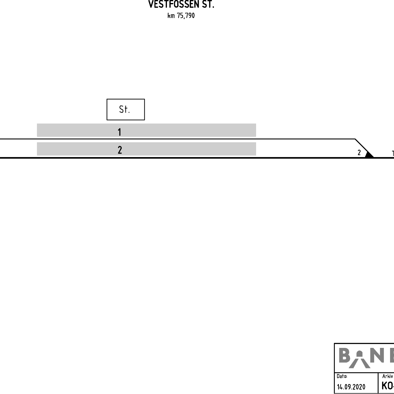 Track plan Vestfossen station