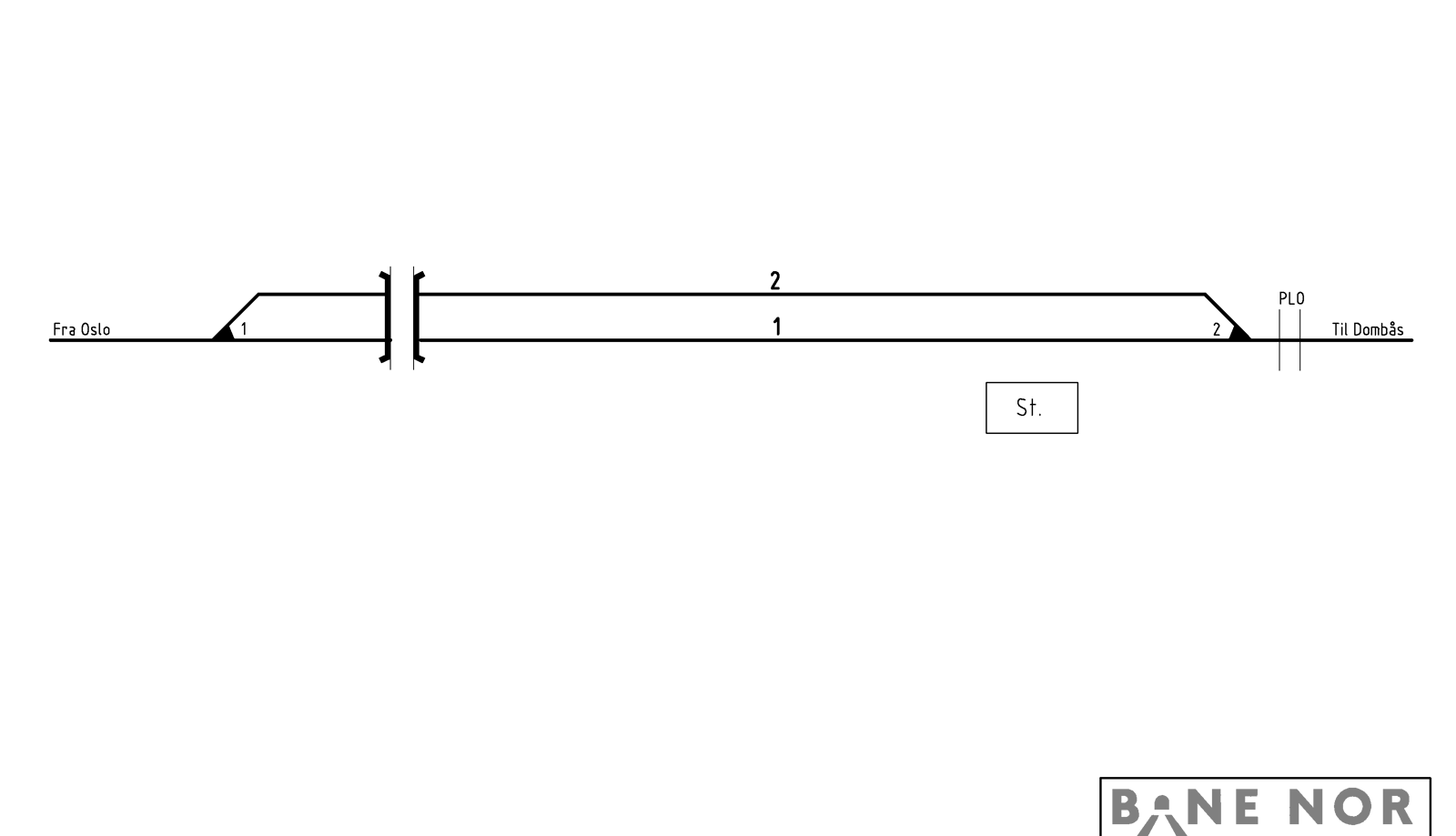 Track plan for Øyer station